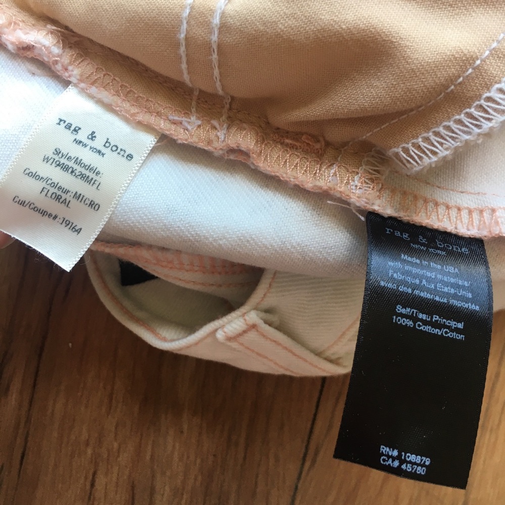 NWT RAG & BONE Ellie Floral print Denim Shorts - Picture 16 of 16